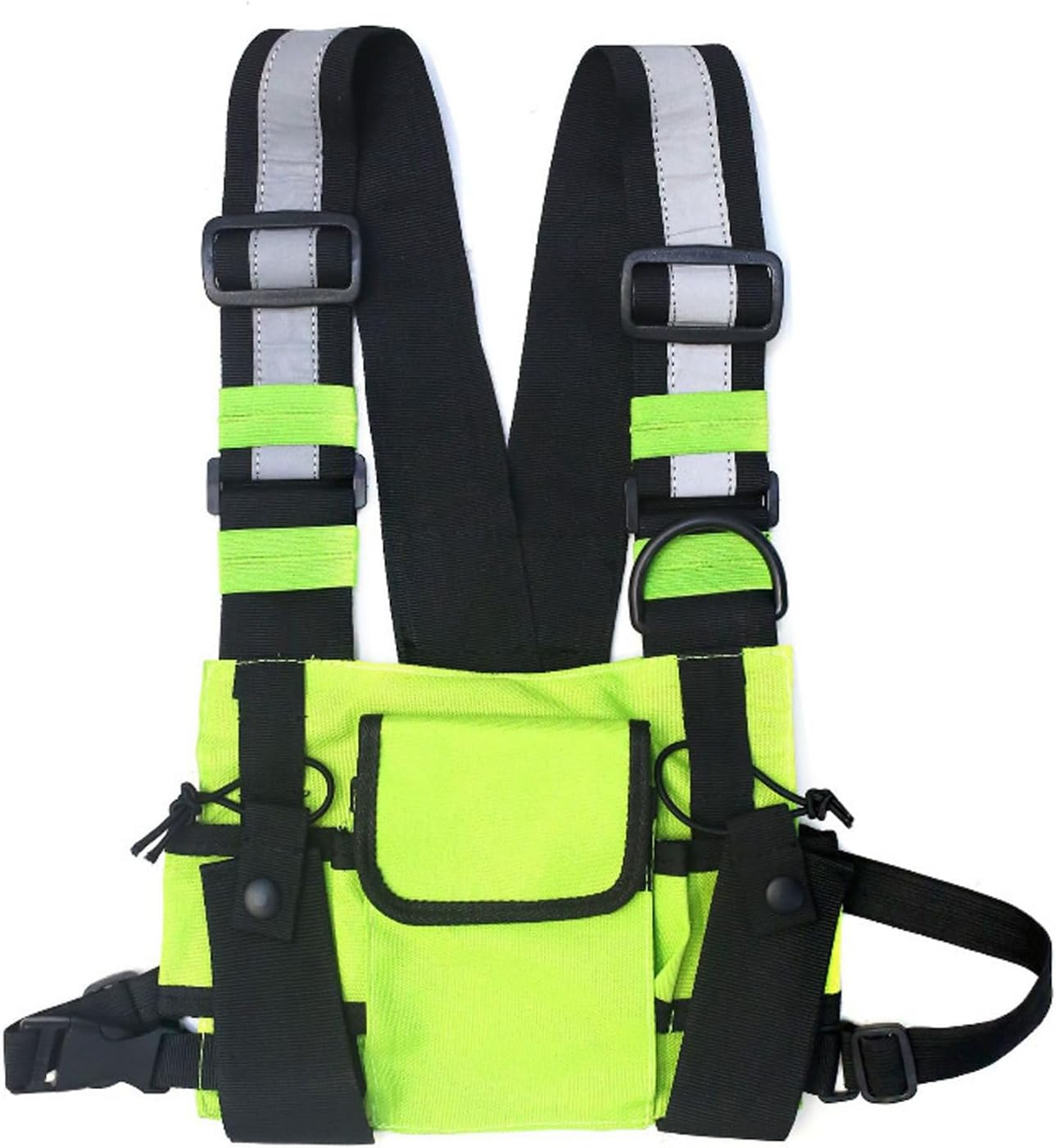 Maizoon Multifunctional Unisex Chest Bag Reflective Vest Two-Way Radio Talkie Hands-Free Suitable for Running and Hiking