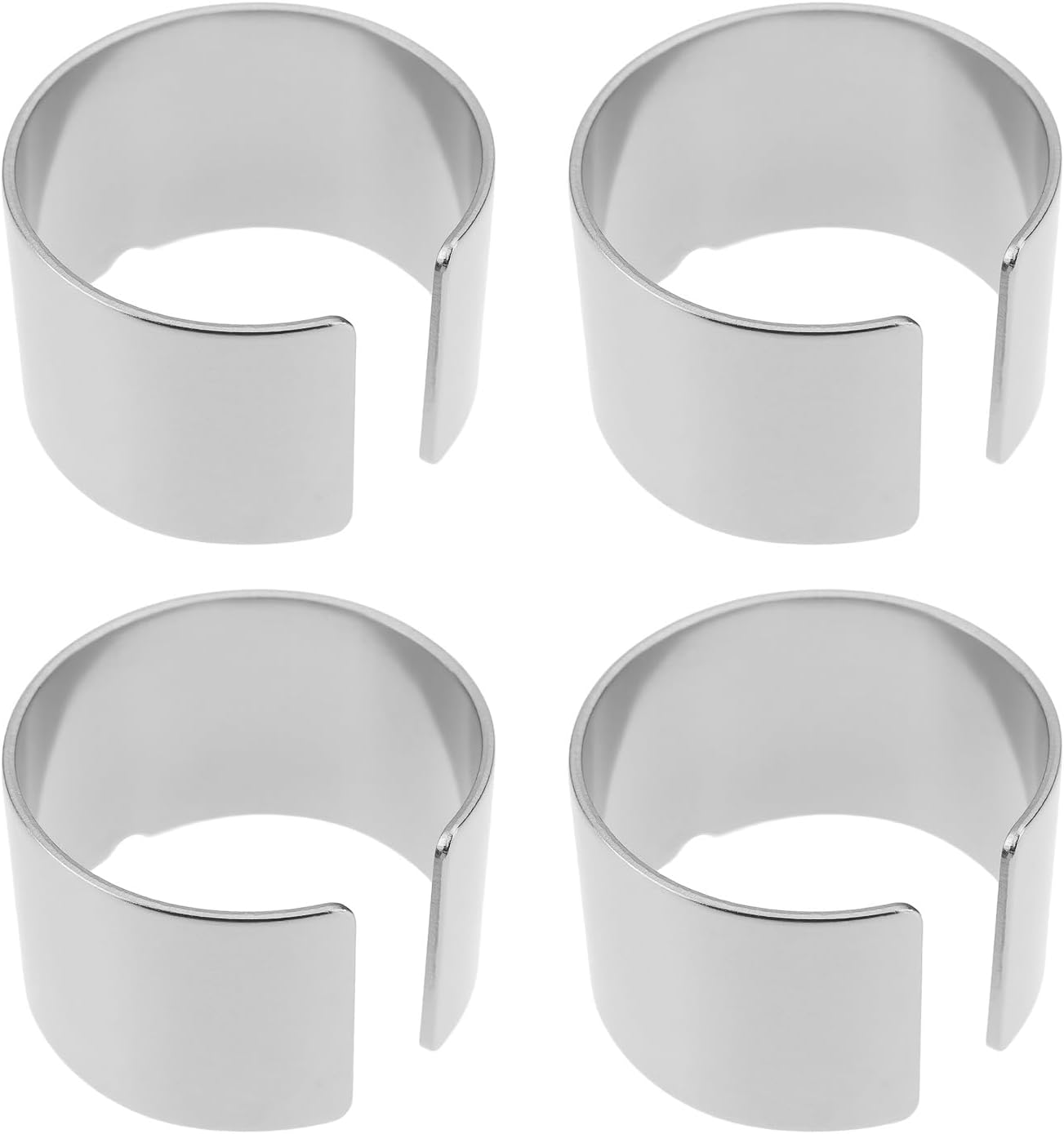 Emagtech 4Pcs Car Battery Terminals Shims Clamps Posts Spacer Shims for In-Car Audio Video Connectors, Silver image number 3