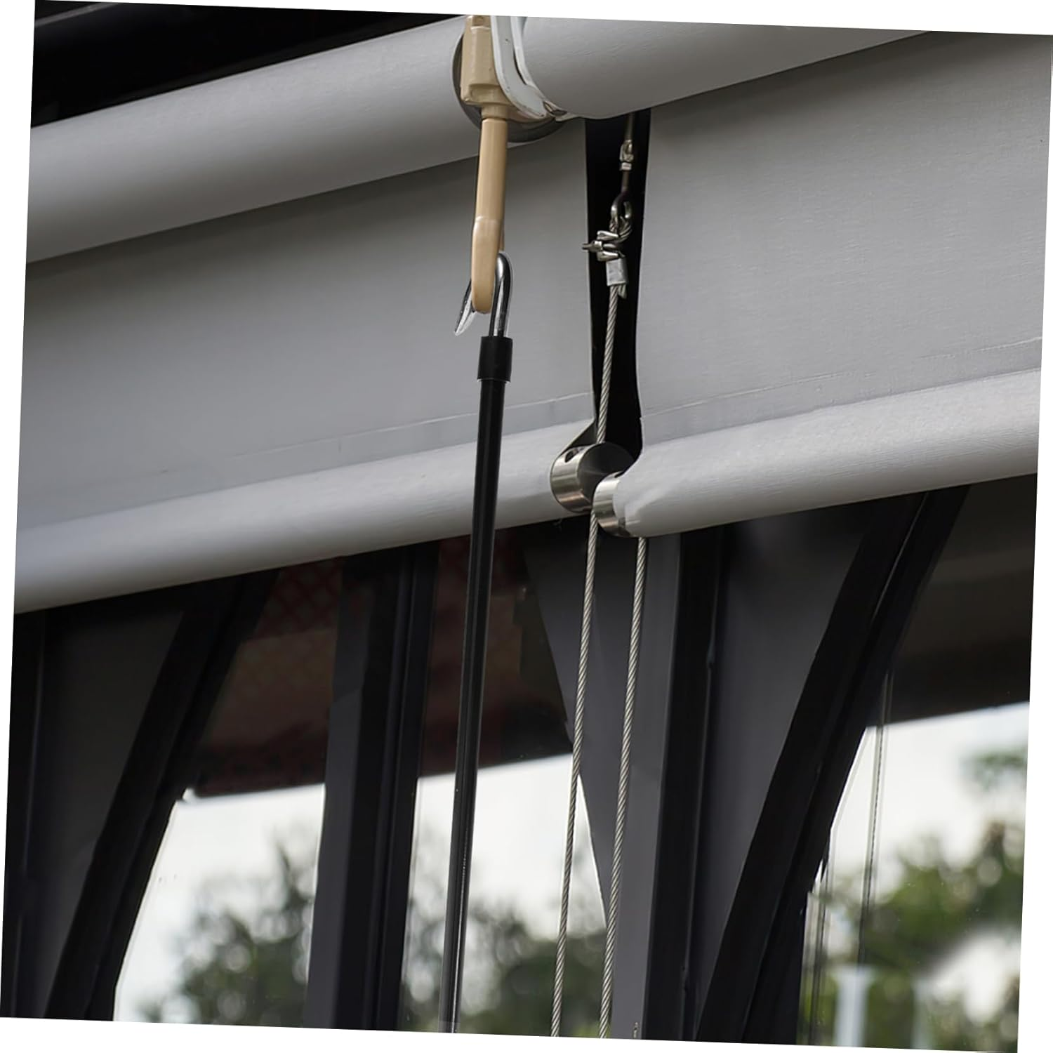 Kisangel Heavy-Duty Manual Awning Crank Handle Outdoor Shade Canopy Universal Replacement Wand Awning Manual Wand for Rv Awnings Retraction