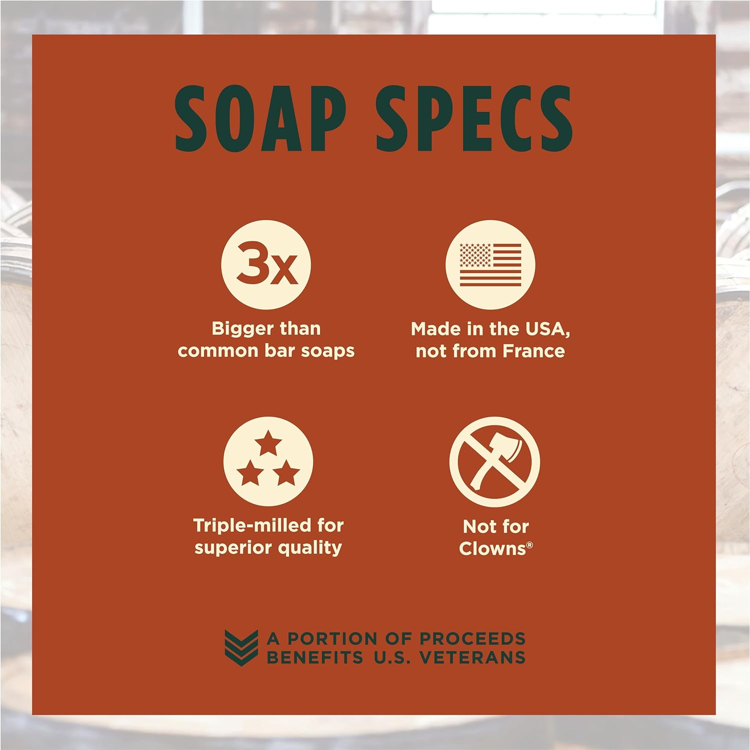 Duke Cannon Supply Co. Big Brick of Soap Bar for Men Big American Bourbon (Charred Oak Barrel Scent) - Extra Large, All Skin Types, 10 Oz (3 Pack) image number 2