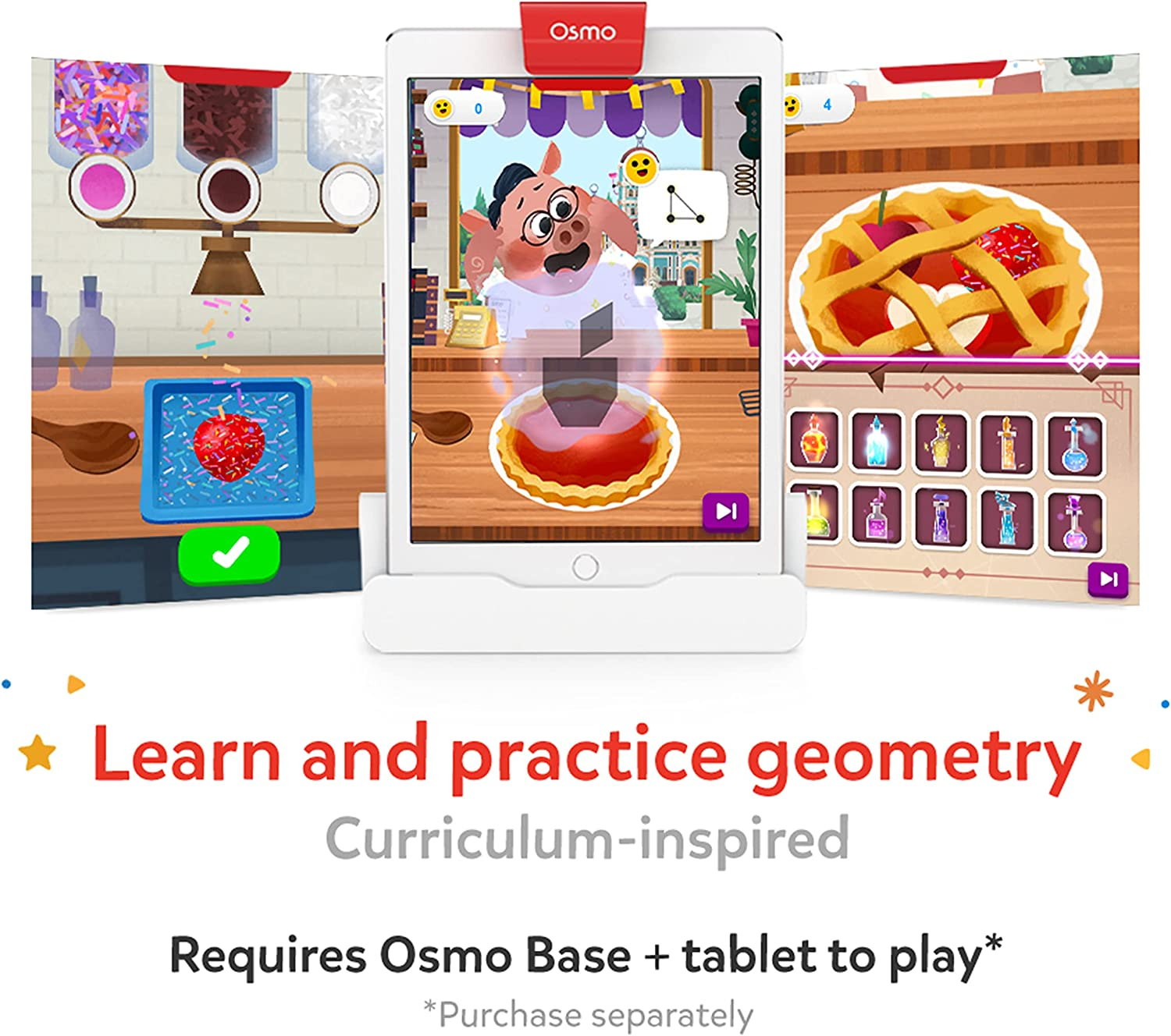 Osmo - Math Wizard and the Fantastic Food Truck Co. Games Ipad & Fire Tablet -Ages 6-8/Grades 1-2 -Learn Geometry-Curriculum-Inspired-Stem Toy Gifts for Kids, Boy & Girl-Ages 6 7 8(Osmo Base Required) image number 5
