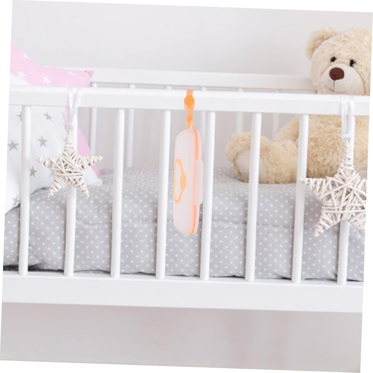 VICASKY 2Pcs Stroller Hanging Wipes Case Wipes Dispenser Box Refillable Travel Holder Safe Material