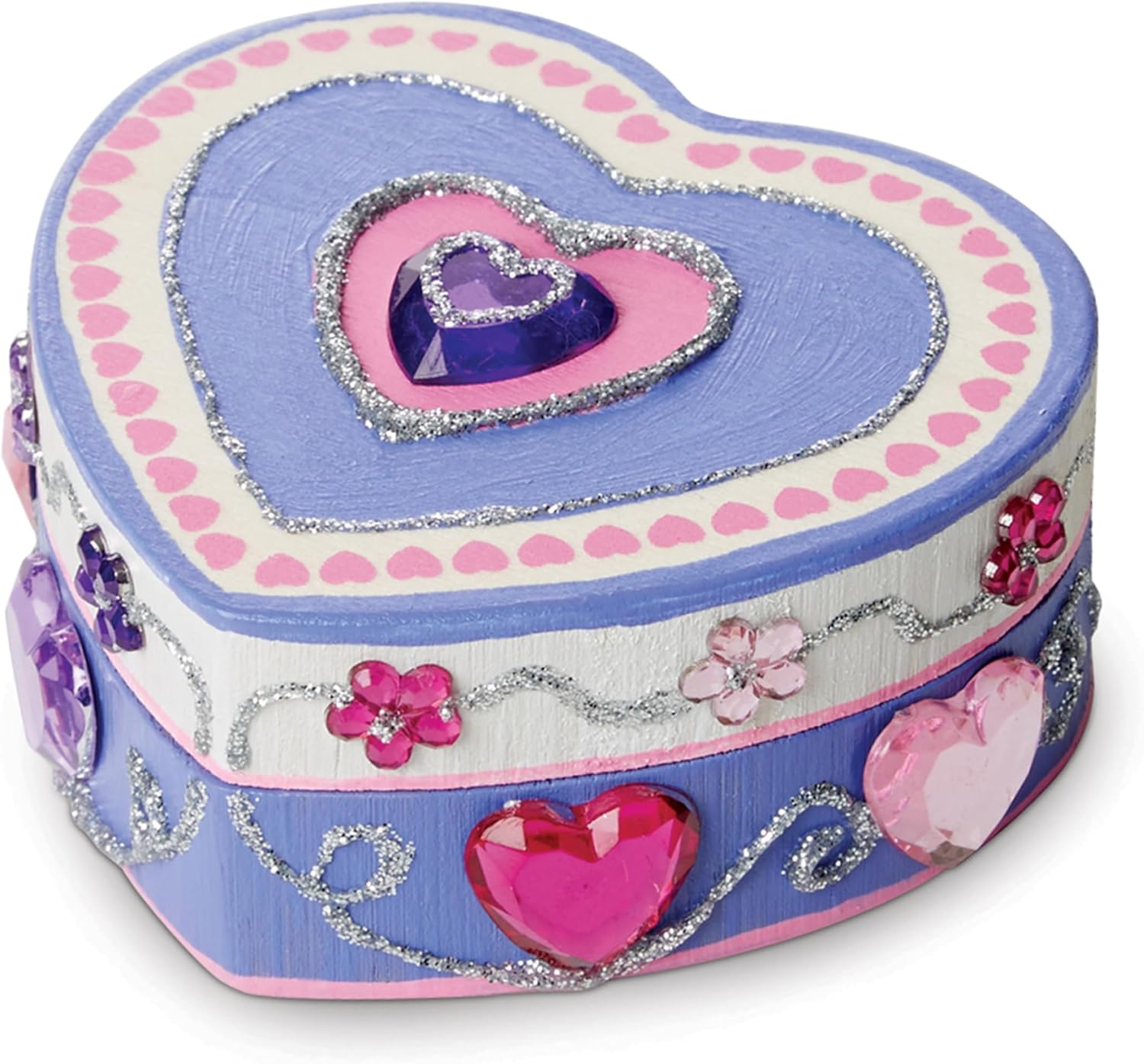 Melissa & Doug Created by Me! Wooden Heart Box Craft Kit for Kids Age 4+ &ndash; Paint & Decorate Keepsake Box image number 2