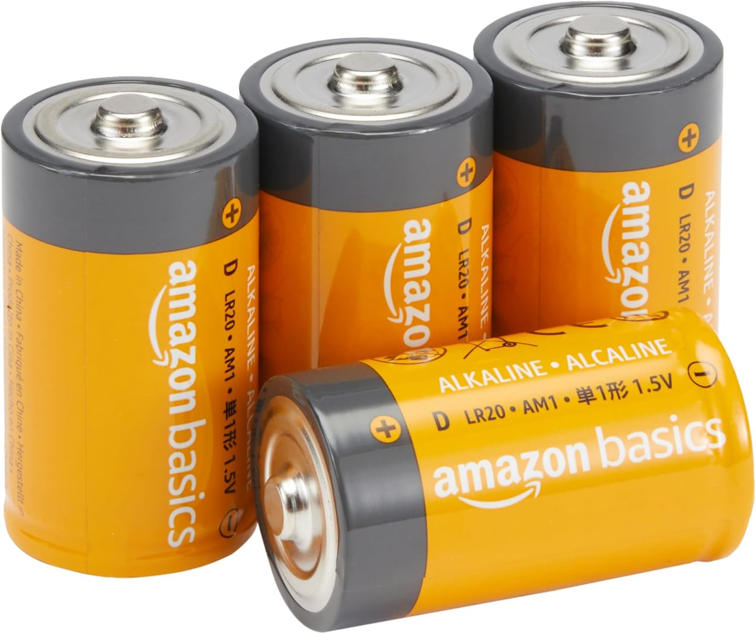Amazon Basics D Cell Everyday Alkaline Batteries -Pack of 4 image number 2
