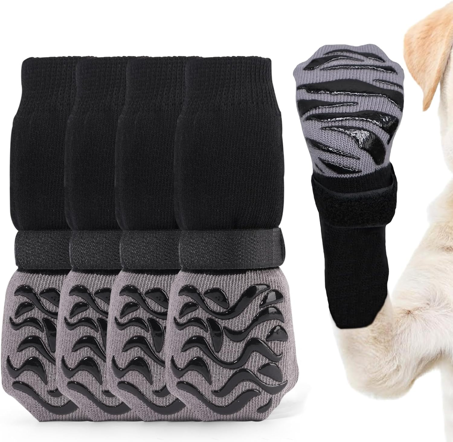 Premium Non-Slip Dog Socks for Hardwood Floors - Extra-Thick Grip That Works Even When Twisted - Prevents Licking, Slipping, and Great for Dog Paw Protection - Size Small image number 5