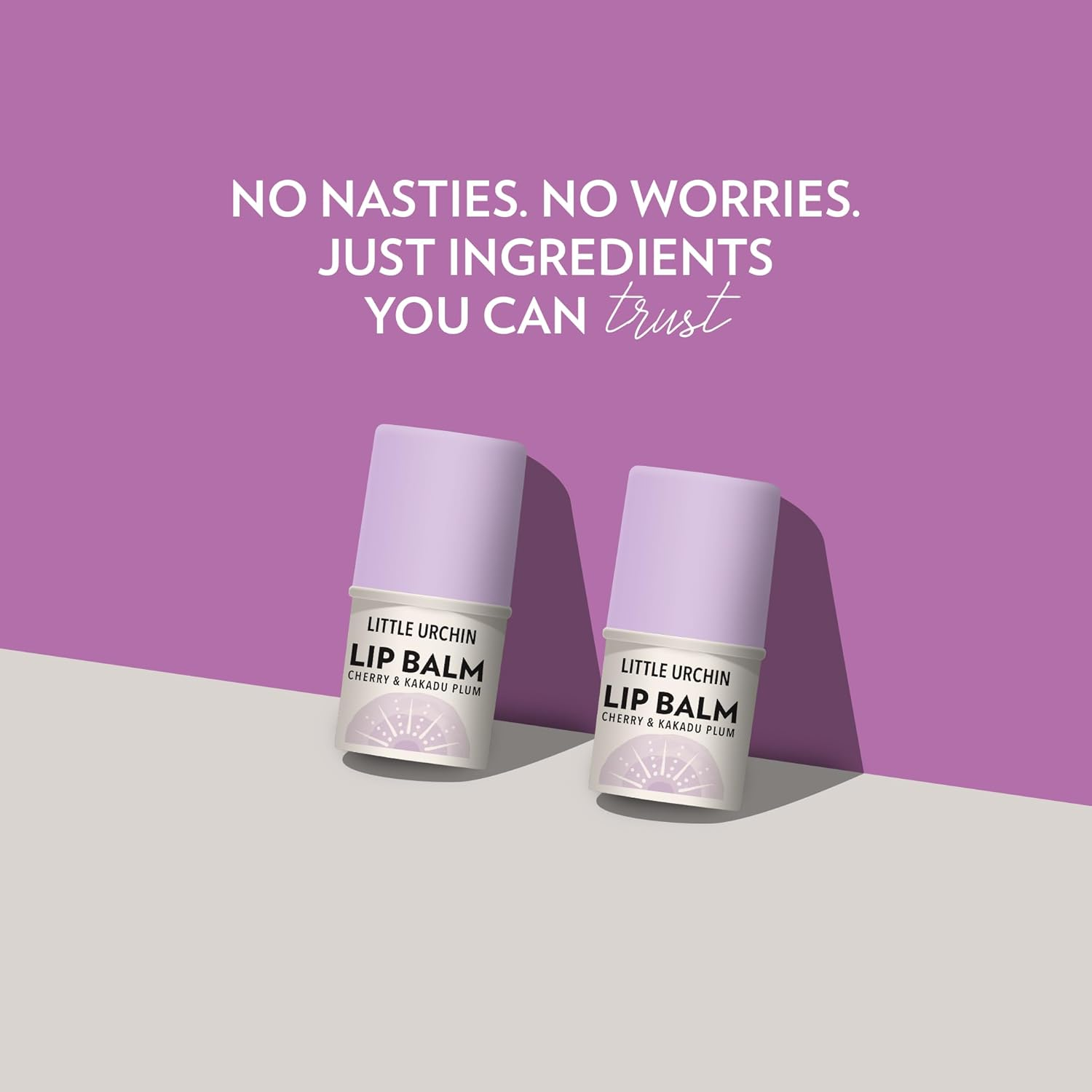 LITTLE URCHIN 100% Natural Lip Balm Cherry & Kakadu Plum 4G &ndash; Lip Care with Beeswax, Coconut Oil, Shea Butter & Vitamin E &ndash; Ultra-Hydrating & Nourishing Lip Moisturiser | Australian Made image number 1