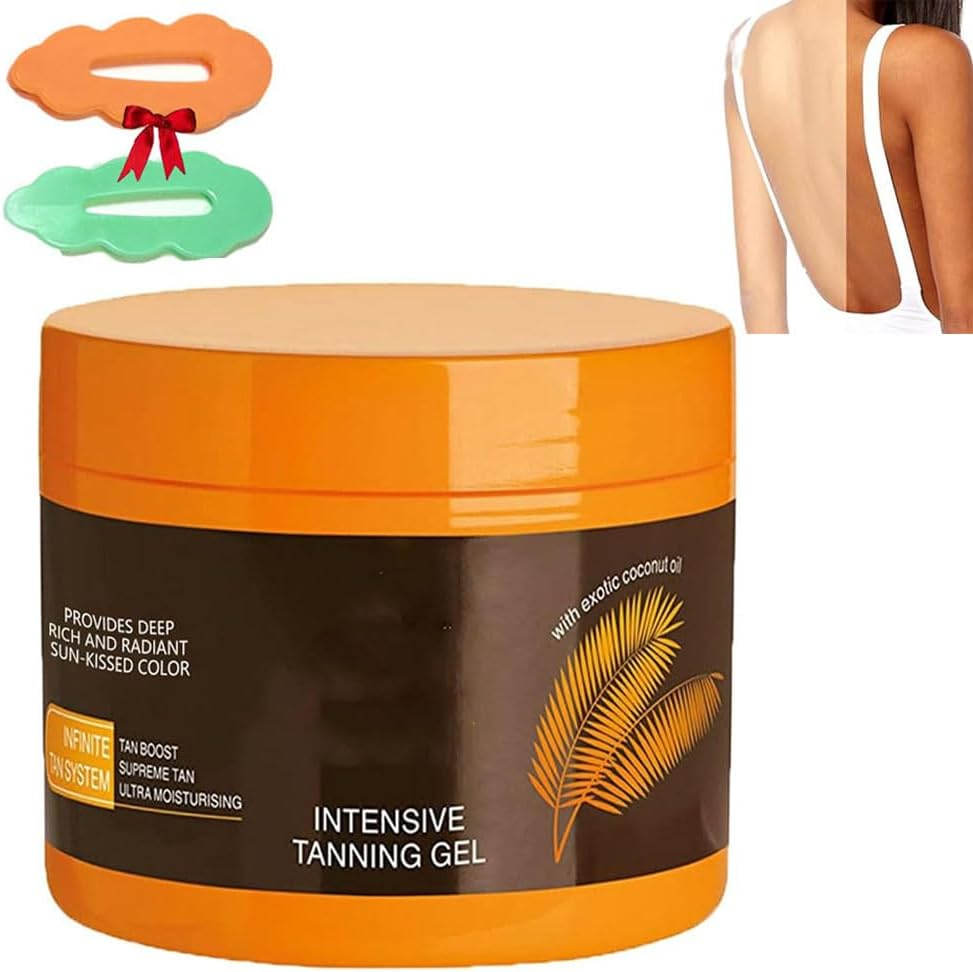 Luxury Intensive Tanning Gel,Natural Tanning Accelerator Cream Gel,Accelerator Cream Brown Tanning Gel, Dark Brown Tanning Gel for Sunbeds & Outdoor Sun (1Pcs) image number 3