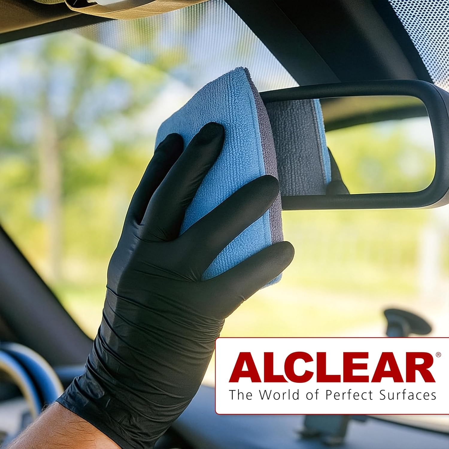 Alclear 950014 Ultra Microfibre Car Sponges, Set of 2, Clear Fogged up Windows, Anthracite/Blue, Car Care, Windscreen Cleaner, Clear View, Anti-Fog, like Car Microfibre Cloth image number 4