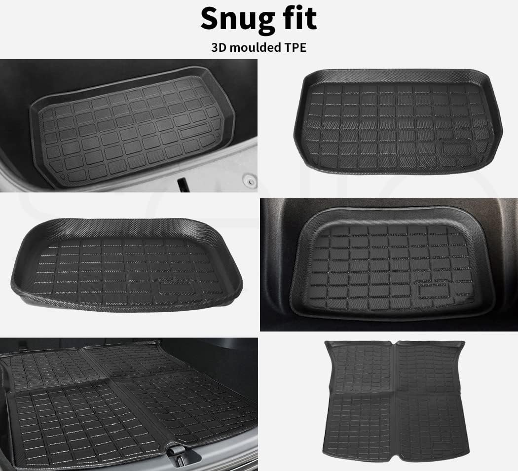 Manan Tesla Model Y Floor Mats Front Rear Trunk +Toolbox Anti-Slip Car Carpets image number 3