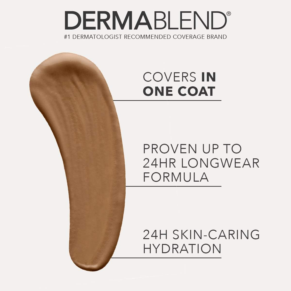 Dermablend Cover Care Full Coverage Concealer - Provides 1 Coat Coverage - Waterproof and Transfer Resistant - Covers a Variety of Skin Blemishes - 24 Hour Hydration - Long Lasting - 73W - 10 ML