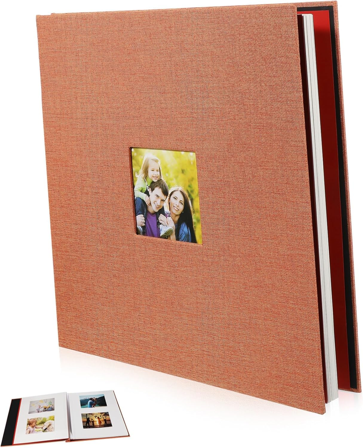 DIY Photo Book with Window Design Elegant Hardcover Album for Family Memories Blank Pages Scrapbook for Weddings Anniversaries Graduations and Special Events image number 3