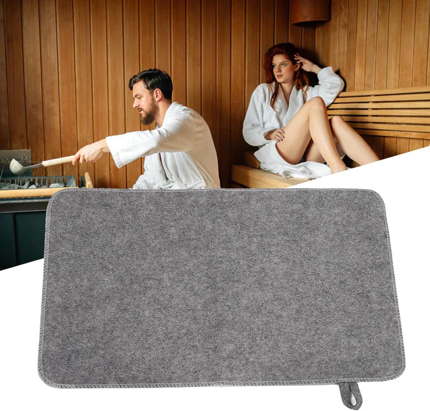 Felt Pad, Strong Water Absorption Sauna Mat for Sauna Bath House Shower Room, SPA Felt Sauna Cushion for Bathing, Steaming, Steam Room, Hot Spring, Breathable Sauna Accessories