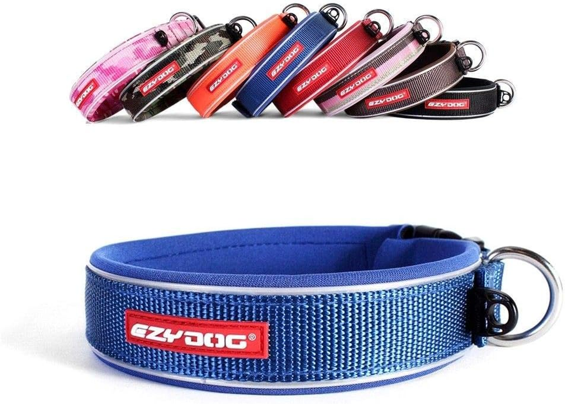 EZYDOG Classic Neo Dog Collar | Dog Collar Small, Medium, Large Dogs, Reflective Dog Collar, Supreme Comfort, Soft Neoprene Material, Non-Corrosive (Chocolate)