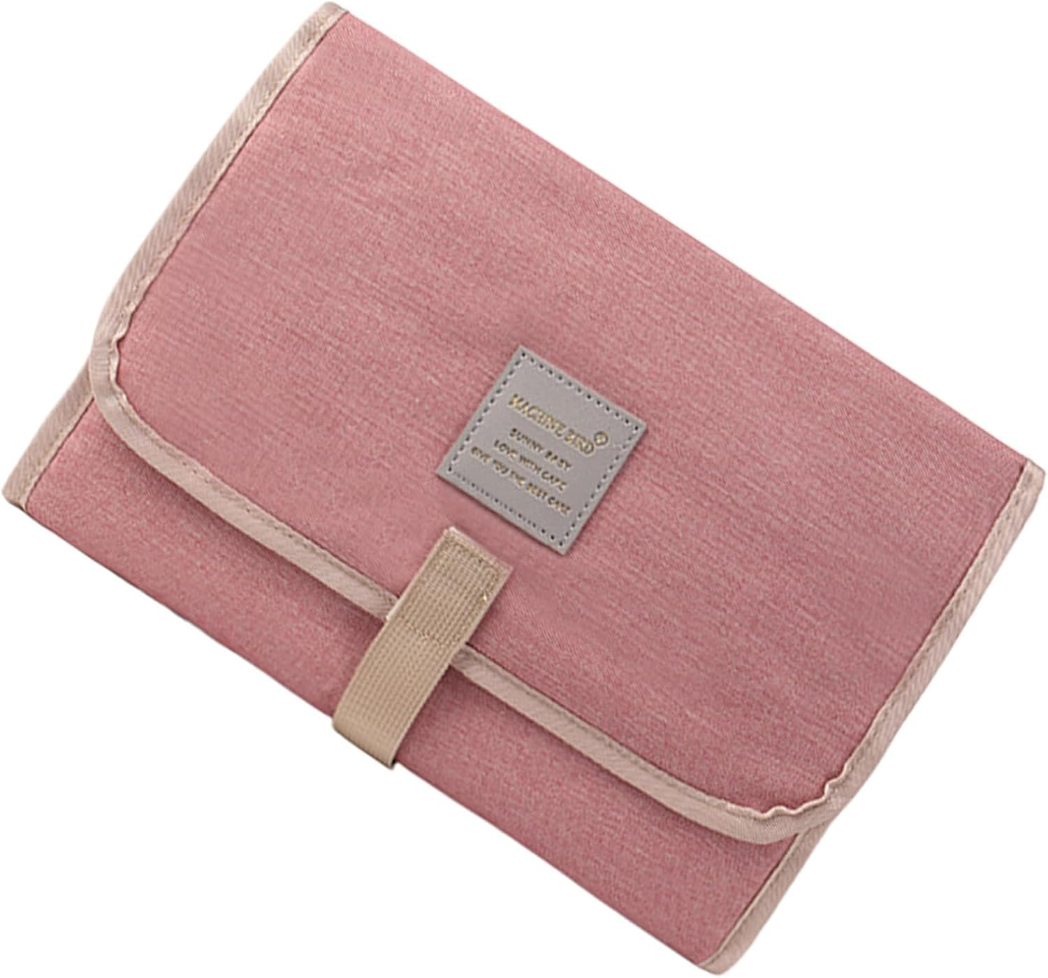 Full Body Portable Changing Pad, Baby Diaper Changing Mat Made Easy to Wipe Changing Pad for Travel or at Home Use, Lightweight and Foldable Mat That Perfectly Fits into Any Diaper Bag (Pink) - Black image number 4