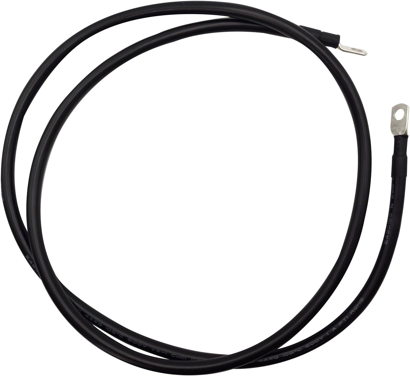 1.5M 1AWG Connector Cable Power Wire Black M8 Lug on Both Ends Superior Corrosion Resistance Inverter Car RV Marine