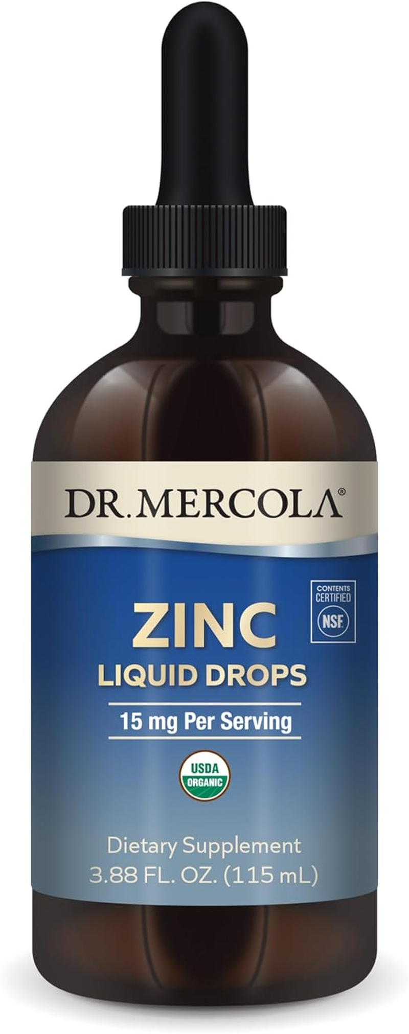 Dr. Mercola Liquid Zinc Dietary Supplement, 15 Mg per Serving - about 28 Servings per Container (3.88 Fl Oz), Supports Organ and Immune Health*, Non GMO, Gluten Free, Soy Free, USDA Organic image number 5