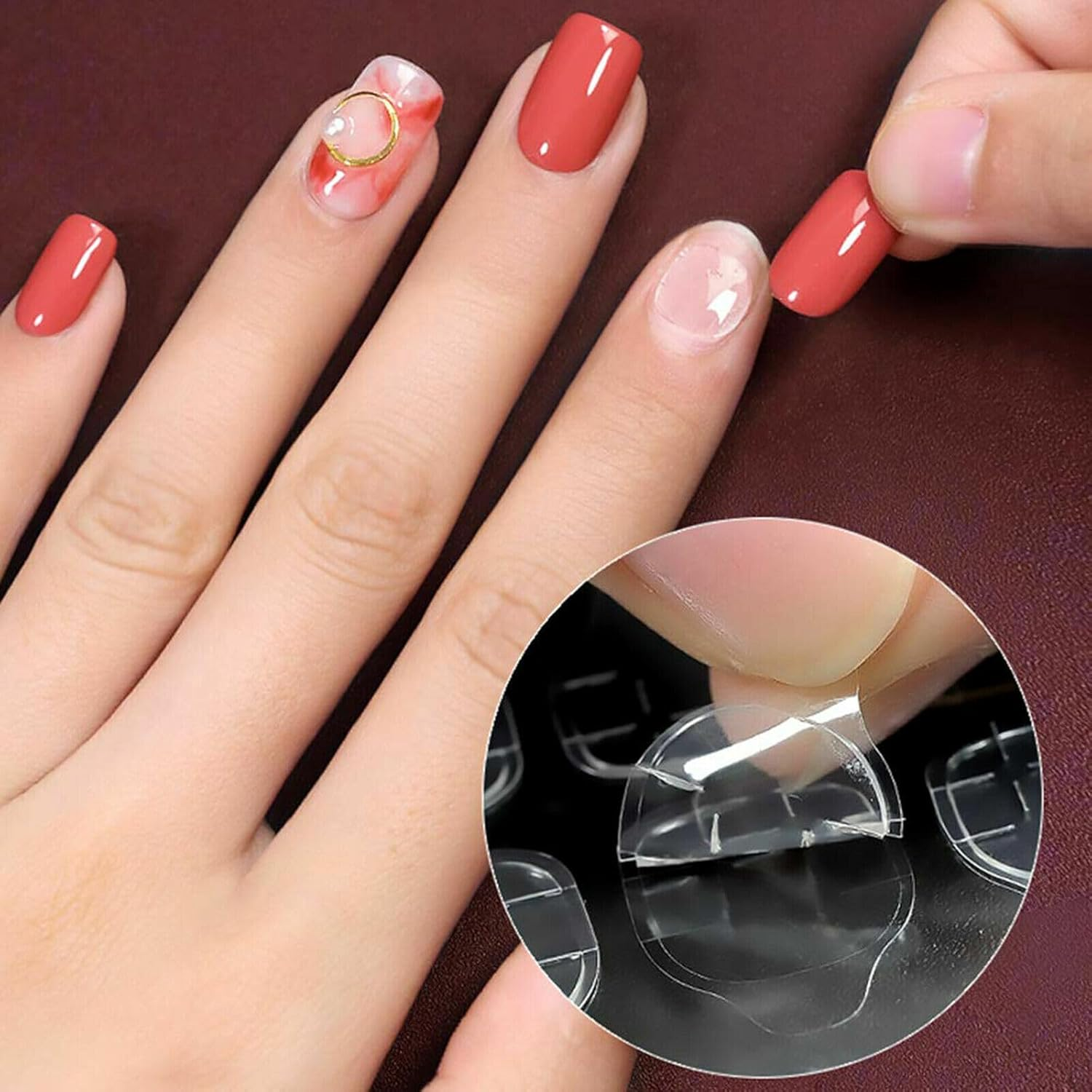 Premium Double-Sided Adhesive Nail Stickers, 24/2400 PCS Clear Press-On Nail Tabs, Strong Glue Tape for False Nails, Easy Application & Removal, Perfect for DIY & Professional Use image number 3