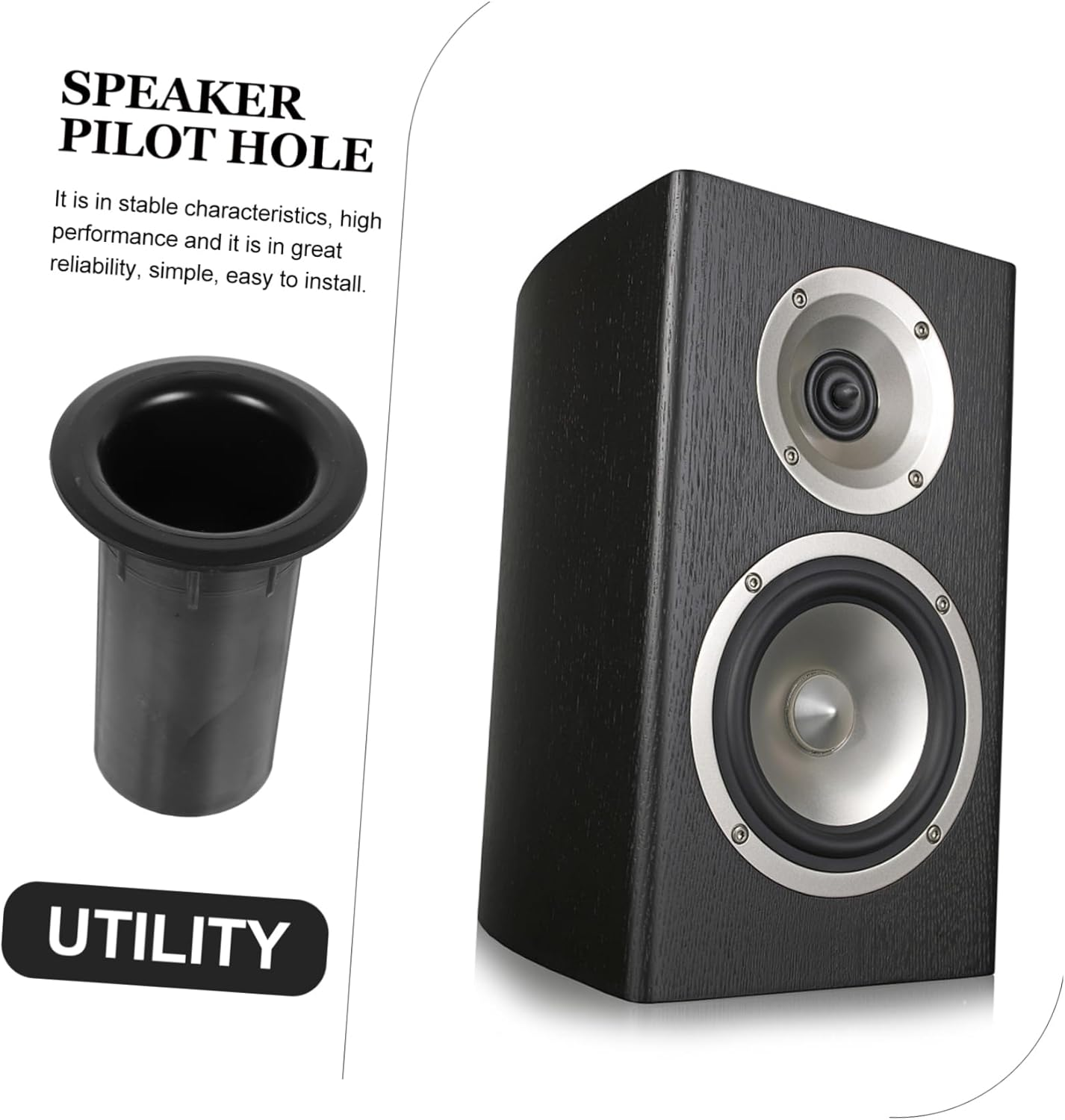 FUNNETOYU 12Pcs Speaker Accessory Plastic Bass Reflex Tube for Audio Punching Bag Replacement Subwoofer Port image number 6