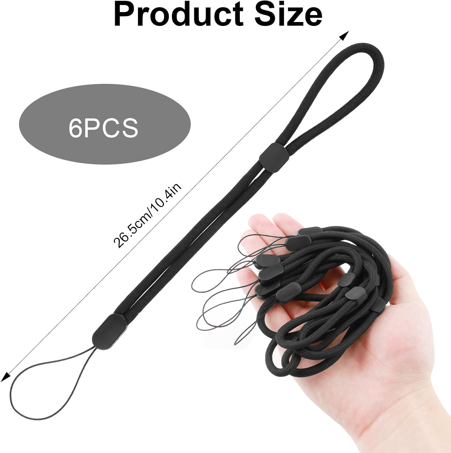 6 Pcs Wrist Strap Lanyard - Adjustable & Secure Wrist Strap Lanyard for Mobile Phones, Perfect for Everyday Use, Travel, Gym & Outdoor Activities, Design for Keys, Cameras, Gaming Consoles & More image number 3