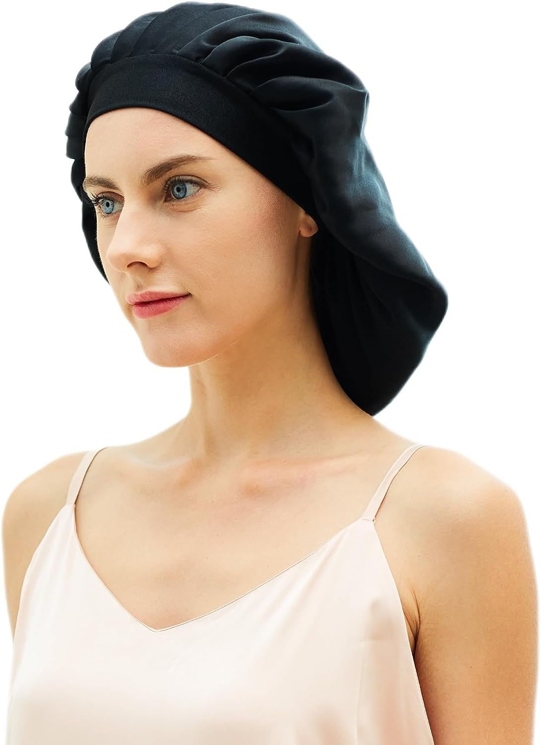 Silk Hair Bonnet for Sleeping Prevent Frizzy Men Women Natural Curly Hair