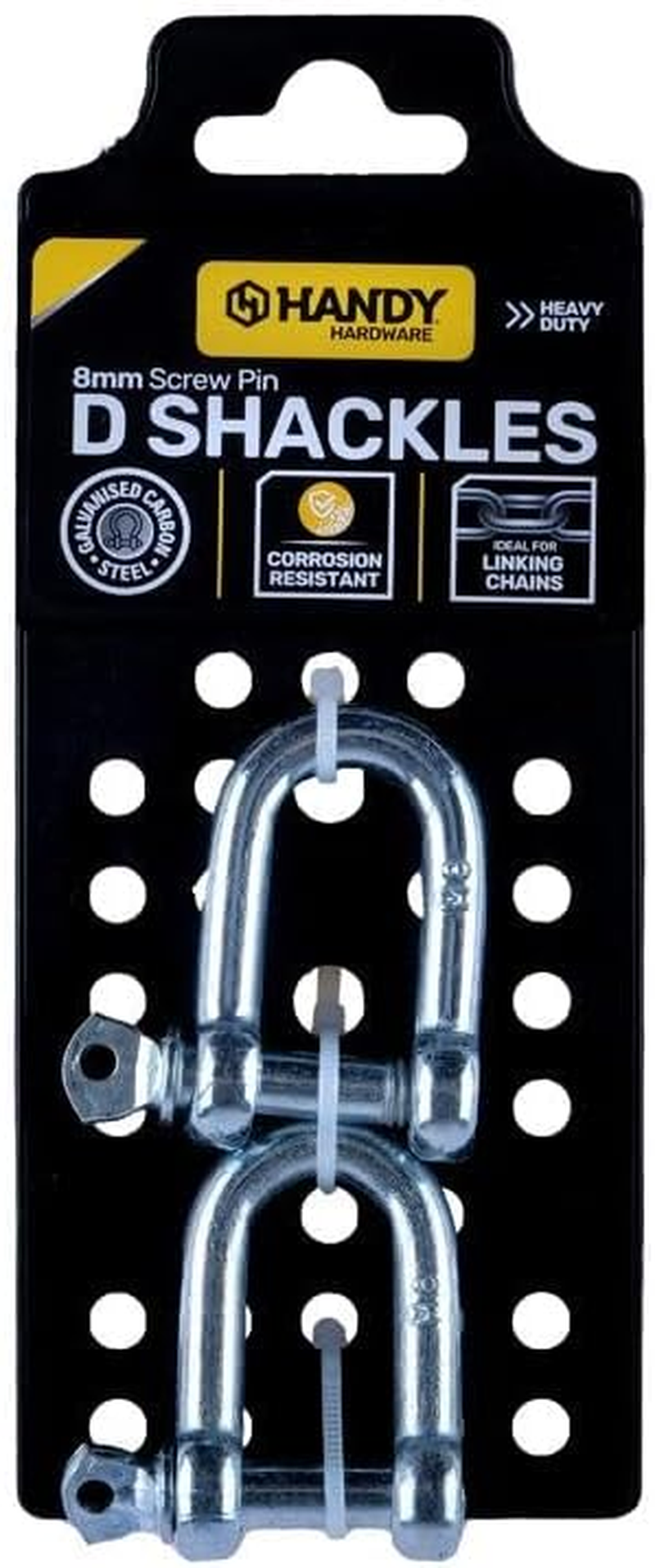 Leona Co D Shackle General Use 8Mm 2PCS D Shape Shackles for Chains Wirerope Lifting Outdoor Camping Survival Rope Bracelets image number 1