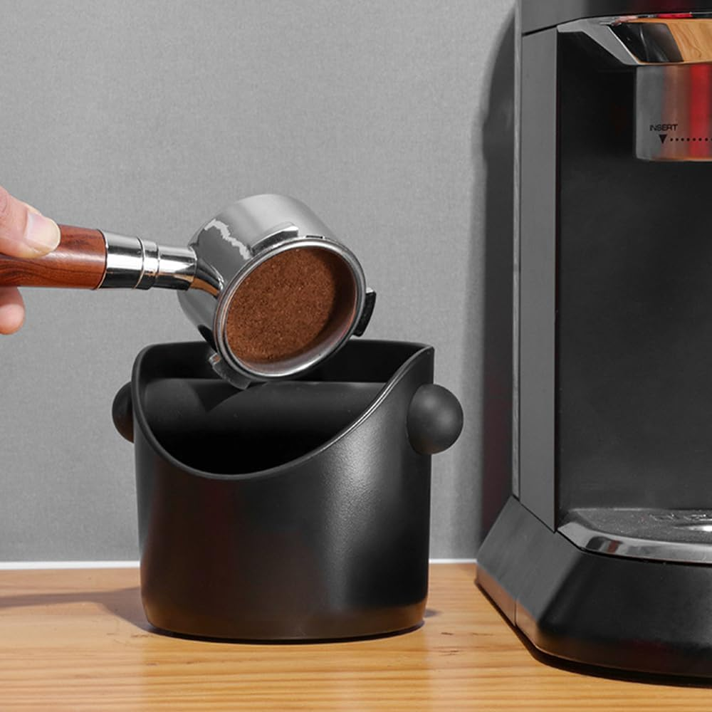 Espresso Coffee Knock Box, ABS Coffee Grounds Knock Box for Barista, Shock-Absorbent Durable, Detachable Knock Bar and Non-Slip Base image number 4