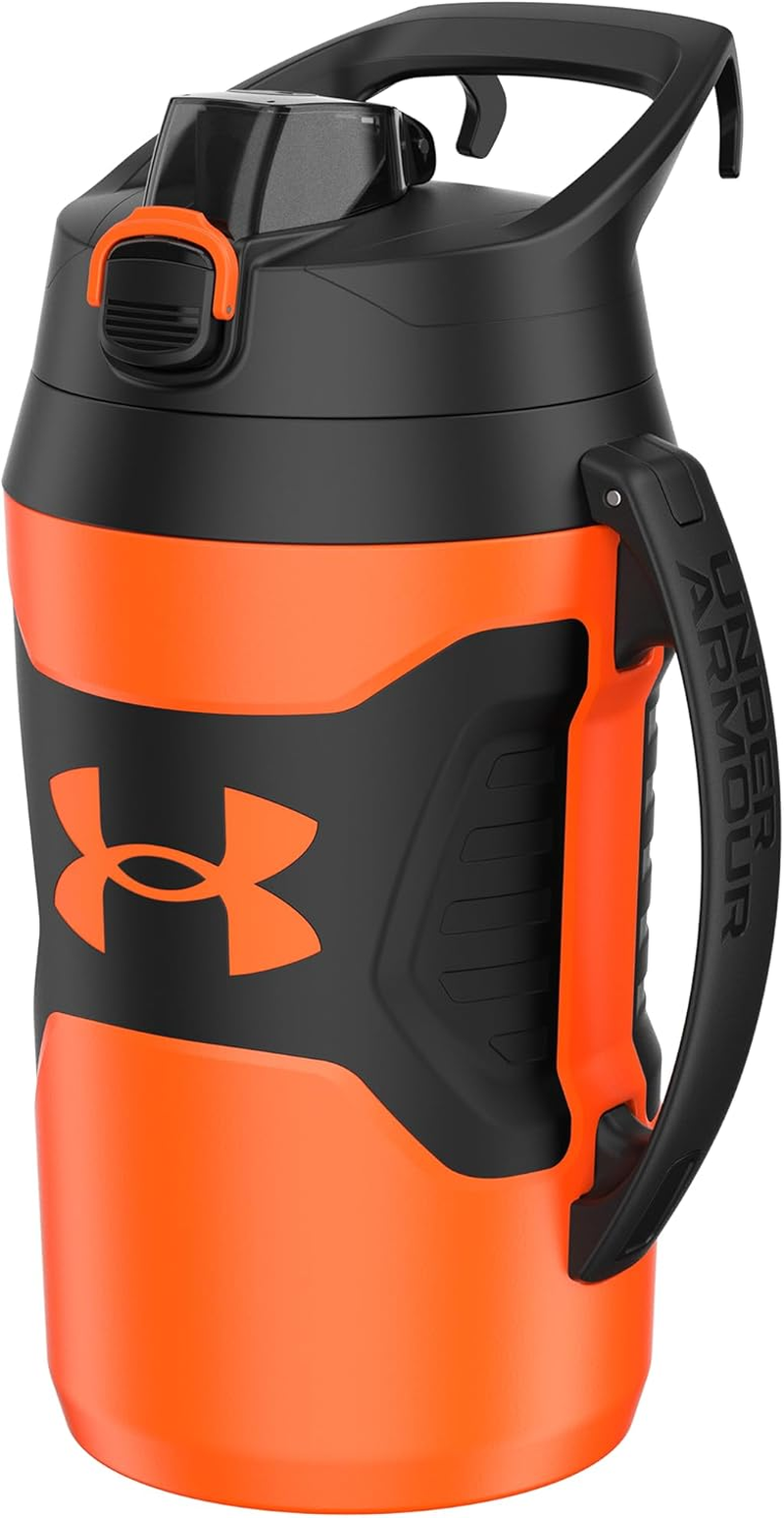 Under Armour Sports Water Jug, 64Oz Insulated Water Bottle W/Handle, Half Gallon, Fence Hook, Leak Resistant, Baseball, Football & More
