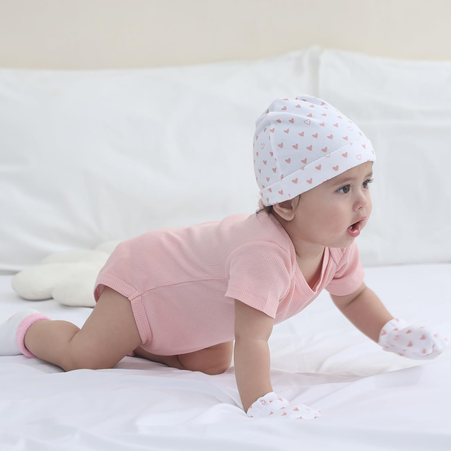 Newborn Baby Bodysuit Soft Ribbed Romper Infant Boy Girl Clothes Set 0-12 Months