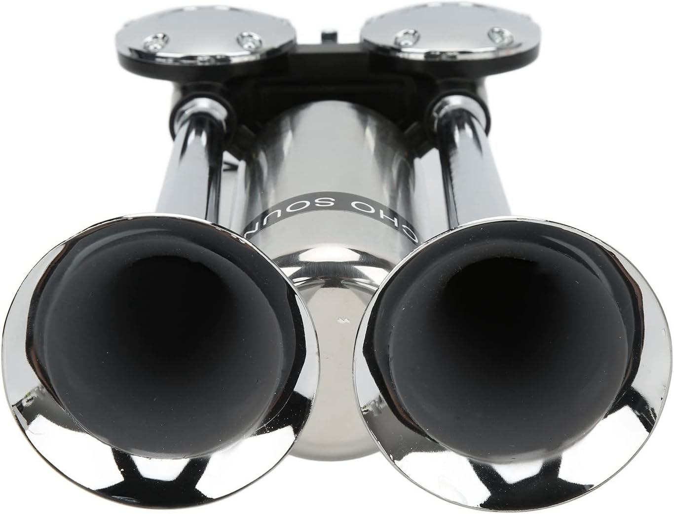 Air Horn, Dual Trumpet Super Loud 300Db Electric Horn Zinc Alloy 0.5Mpa-0.8Mpa Operating Air Pressure Easy to Install Air Train Horn Kit for 12V/24V Vehicles Car Truck Lorry Boat Van Train image number 4