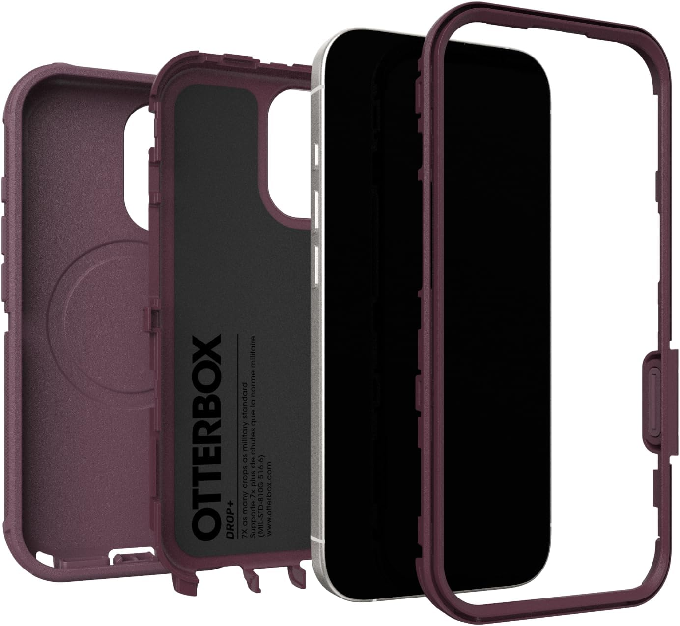 Otterbox Iphone 17 Defender Pro Series Case - Purple Mystery - Tough, Rugged & Durable Iphone Case, Snaps on Magsafe - Black image number 3