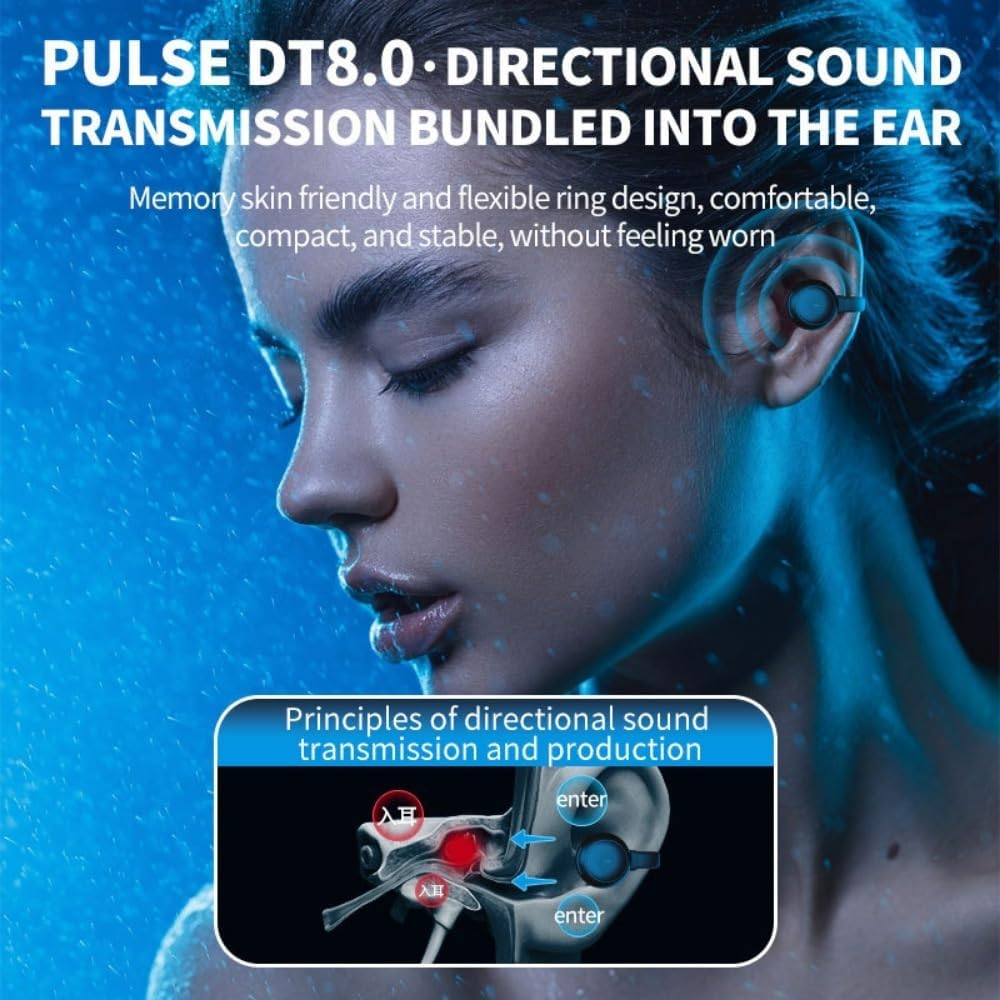 New Wireless Earbuds Hifi Bass Headphones BT5.3 with Noise Cancelling 60H Type-C Charging LED Display Ear Buds Earphones