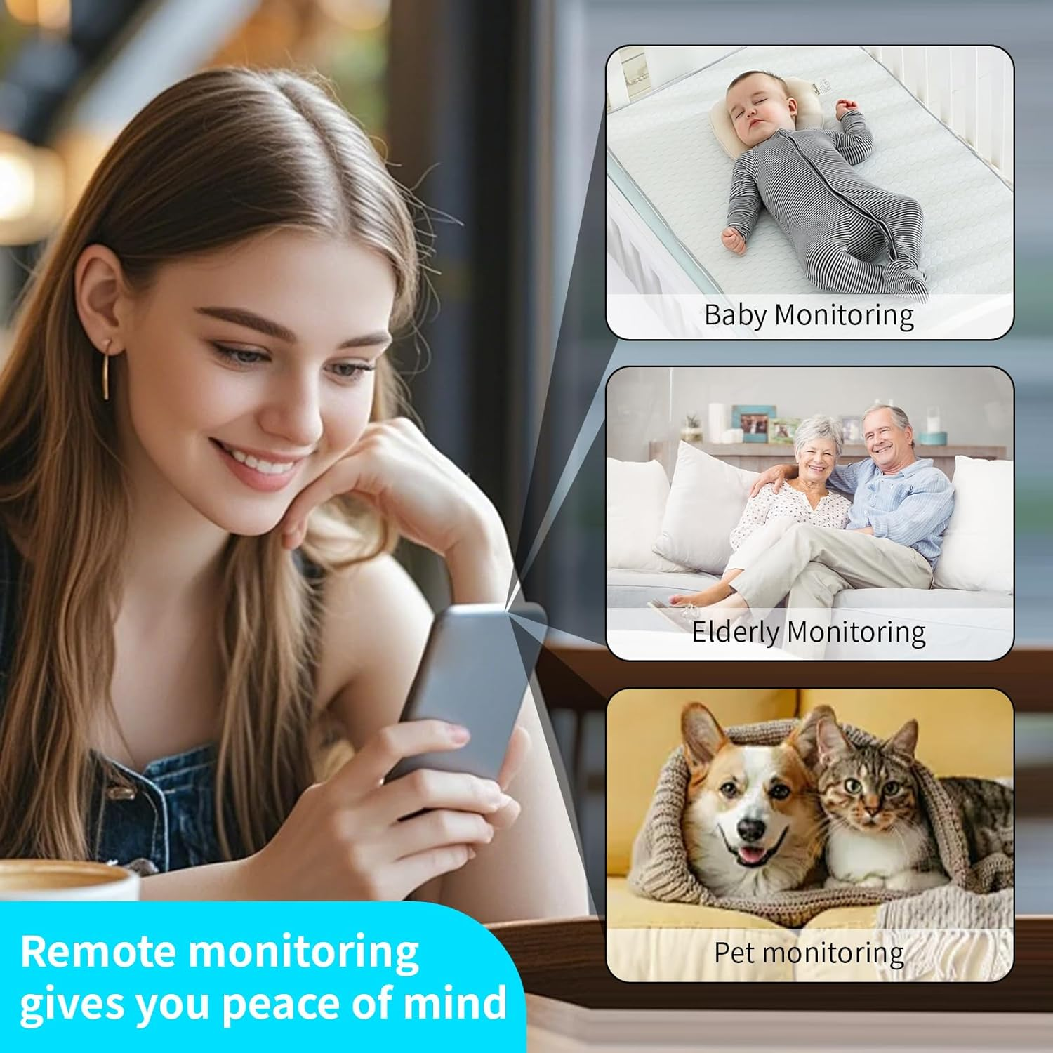 Mini Hidden Camera, Wireless Rechargeable Portable Security Camera, with Night Vision Wifi, Motion Detection, HD 1080P,Compact and Discreet Surveillance for Home, Office, or Travel (3Pcs Charging) image number 5