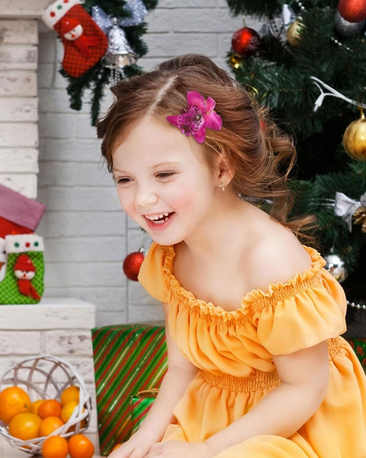 Zeayebsr Pack of 10 Hawaiian Flower Hair Clips, Plumeria Hibiscus, Foam Hair Clip for Women, Flower Hair Clip, Artificial Flower Clips for Summer Beach Holiday Outfit Bridal Wedding Party image number 2