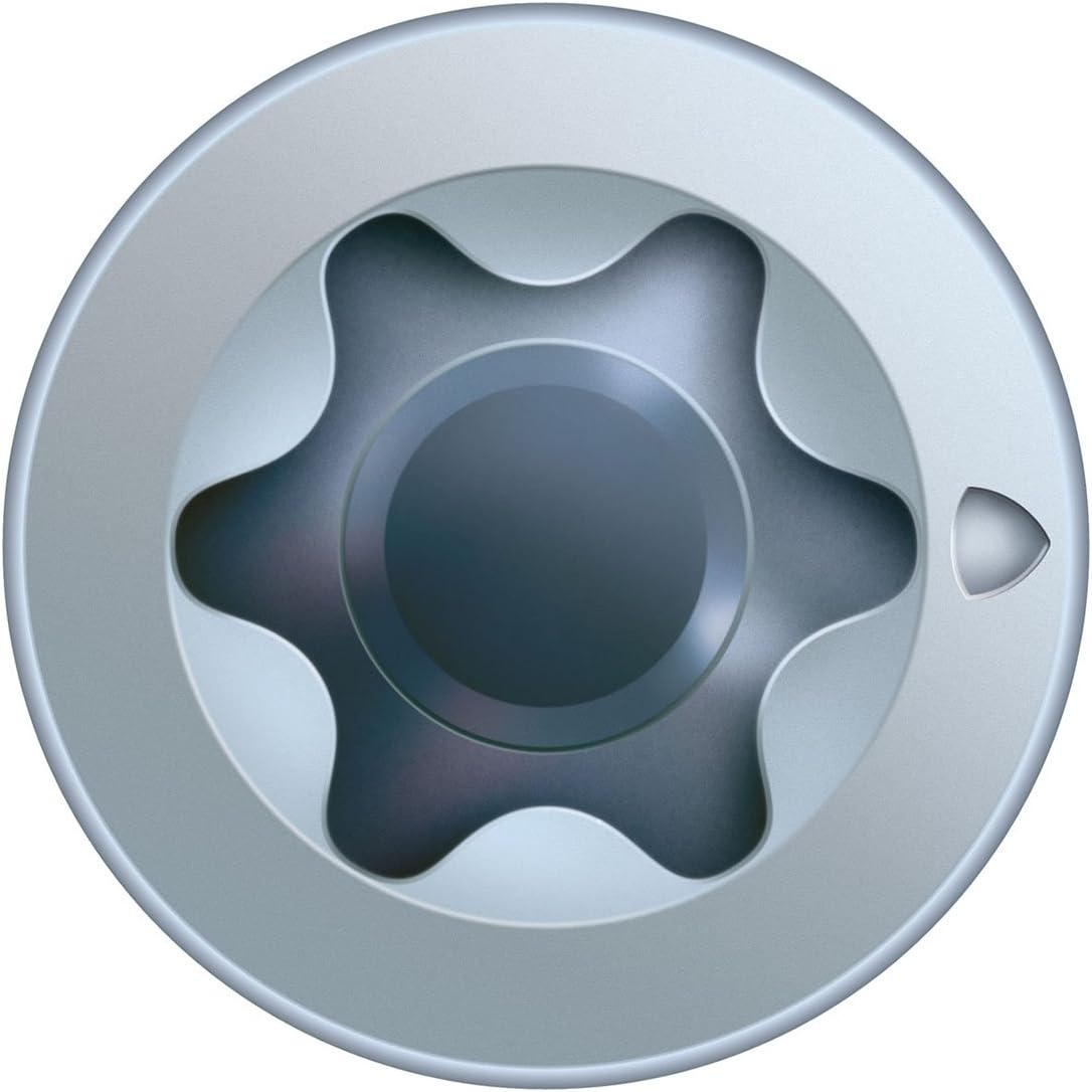 SPAX -M, MDF Screws, 3.5 X 45 Mm, Pack of 200, T-Star Plus, Countersunk Head, Small Milling Head, Partial Thread, Cut Tip, WIROX A3J, Blank Galvanised, 0441010350453