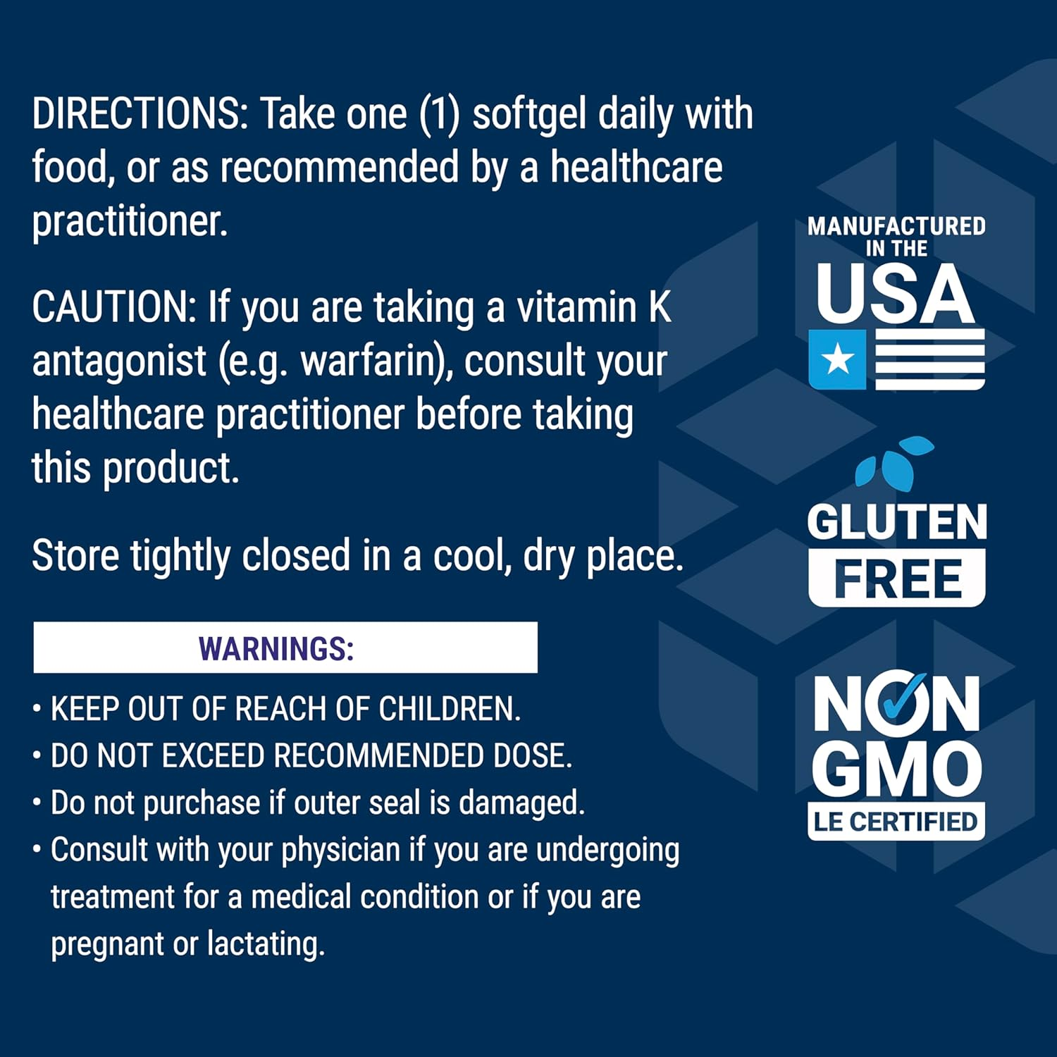 Life Extension Low-Dose Vitamin K2, 90 Softgels image number 2