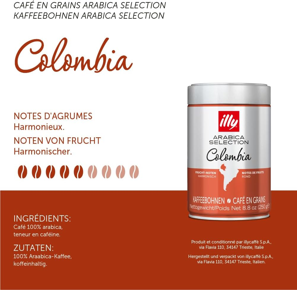Illy Colombia Coffee Beans 250 G image number 4