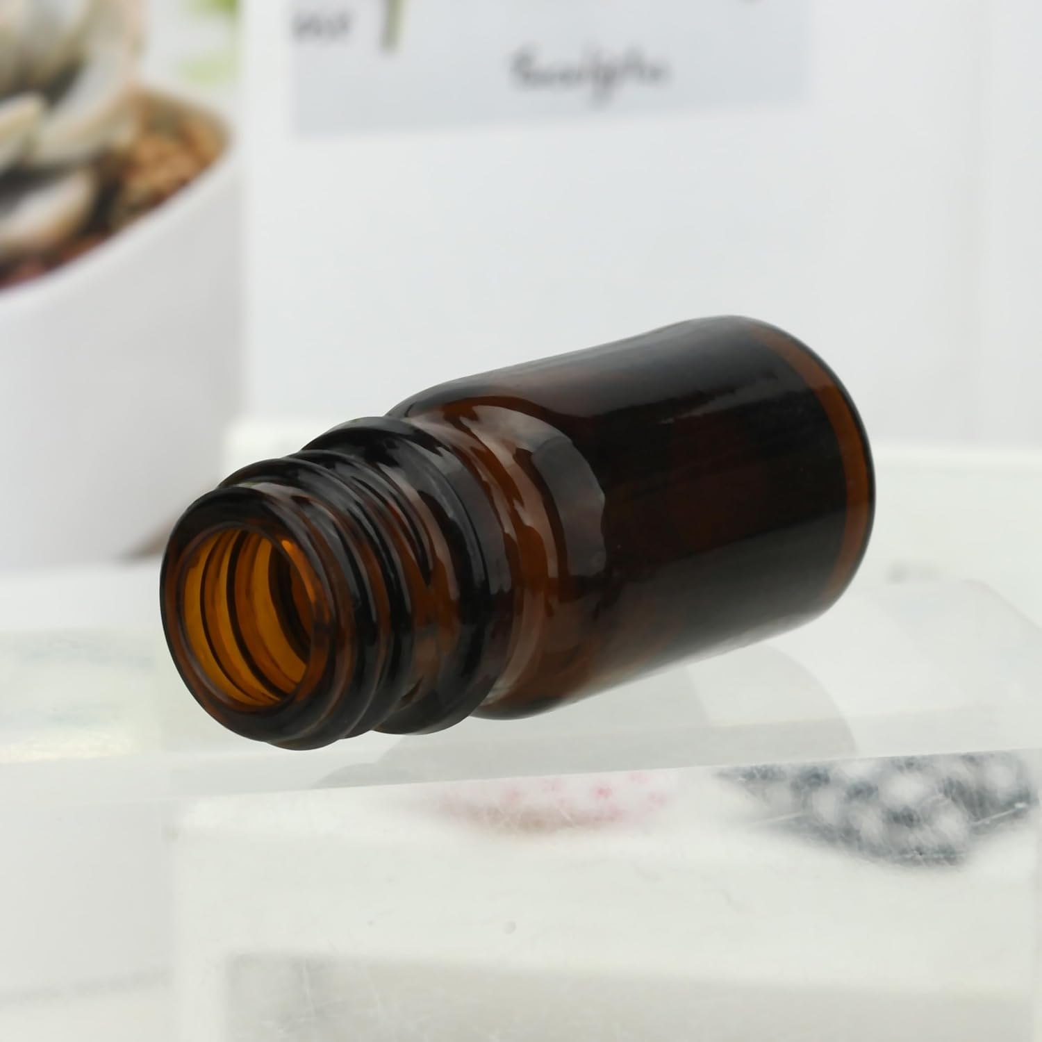 COSIDEA 20 Pcs Empty 5Ml 0.17Oz Small Amber Dropper Bottles Brown Glass Droppers for Essential Oil Liquids Travel Bottles for Toiletries - Amber image number 3