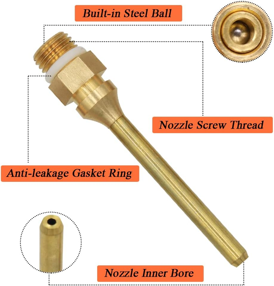 Bestgle Pure Copper Hot Melt Glue Gun Nozzle, Glue Gun Nozzles Replacement Kit Copper Tip Tool Accessories for Hot Melting Glue Gun Electric Heat Tools, Luxury Set, 4 Pack image number 1