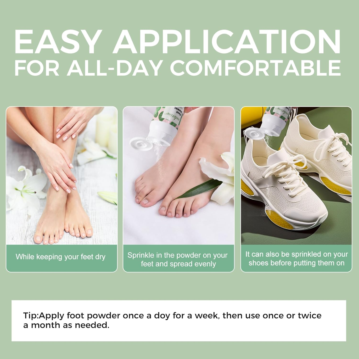 Veletine Foot Sweat Absorbing Powder, Travel Size Feet Odor Powder for Smelly Shoes and Stinky Feet, Refreshing Foot Deodorizer Stick for Men＆Women,30G/1.05 Oz