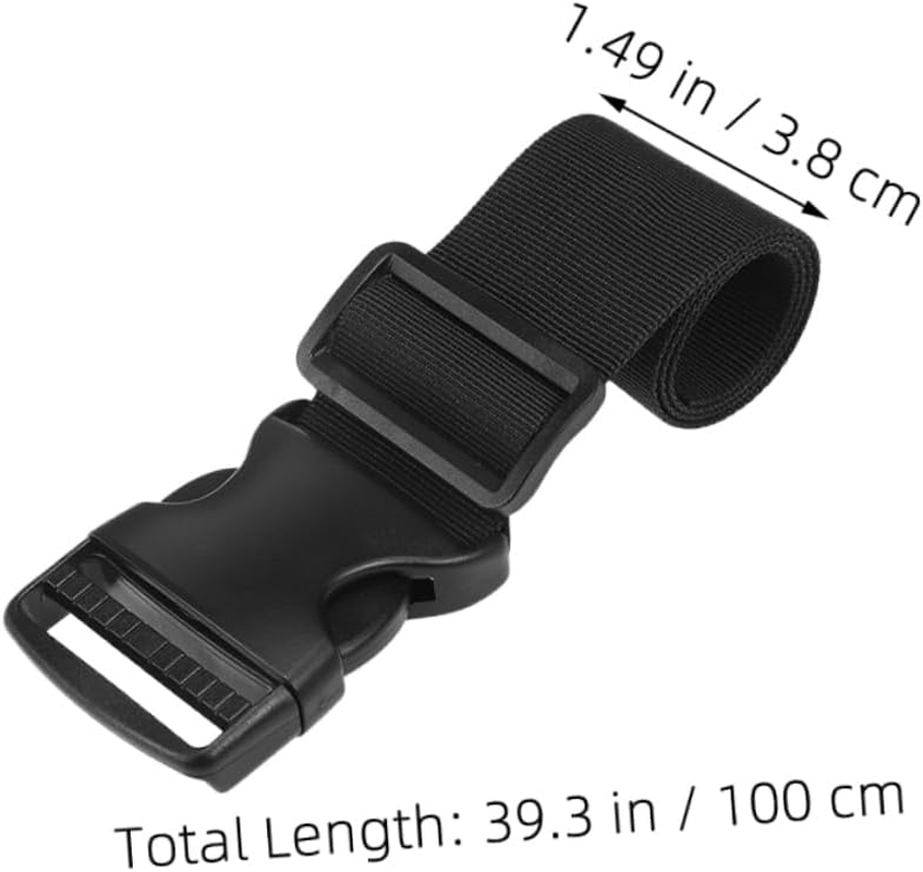 CORHAD Adjustable Luggage Straps 2Pcs with Buckle Travel Suitcase Fixing Belt 3.8Cm Wide Sturdy Strap for Backpack Replacement and Secure Outdoor Travel Gear image number 4