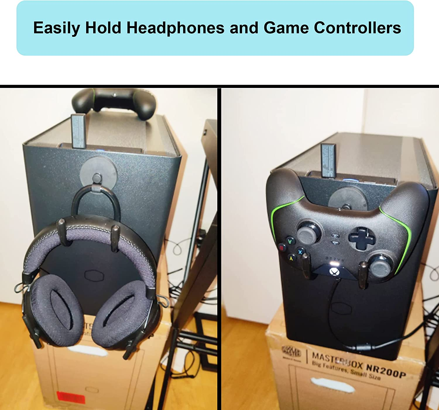 YYST Magnetic Headphone Holder up to 1 Kg(2 Lbs), Adjustable Holder for Computer/Gaming Headsets image number 1