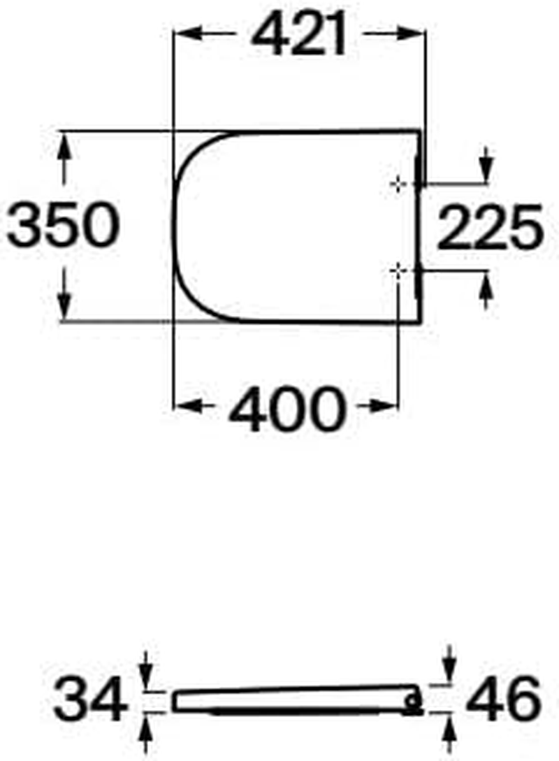 Roca A80173000B Supralit&reg; the Gap Square Compact Seat and Cover White image number 1