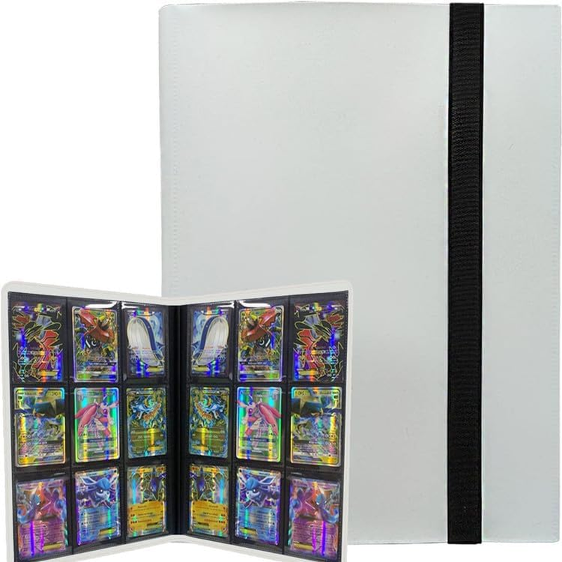 9-Pocket Card Binder, 20 Pages Double Sided Pocket PP Collection Side Loading Sleeves Hold 360 Cards for Yugioh, MTG, TCG, Sports Cards, Game Cards, Photocards, Trading Cards (White) image number 1