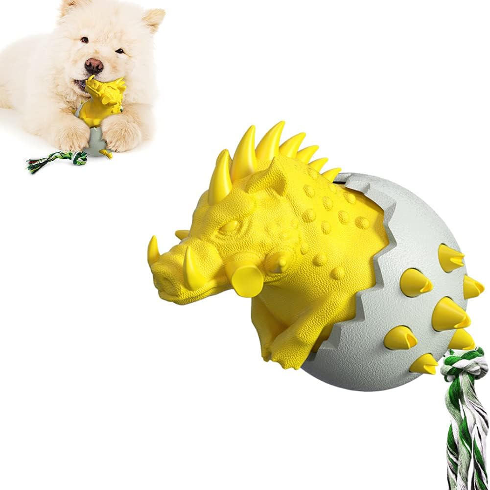 Dog Chew Toy, Creative Boar Egg Looking Molar Stick Bite Resistant Pet Dog Cleaning Toothbrush Interactive Toy for Pet Molar Stick Indestructible Durable Dog Chew Toys image number 4