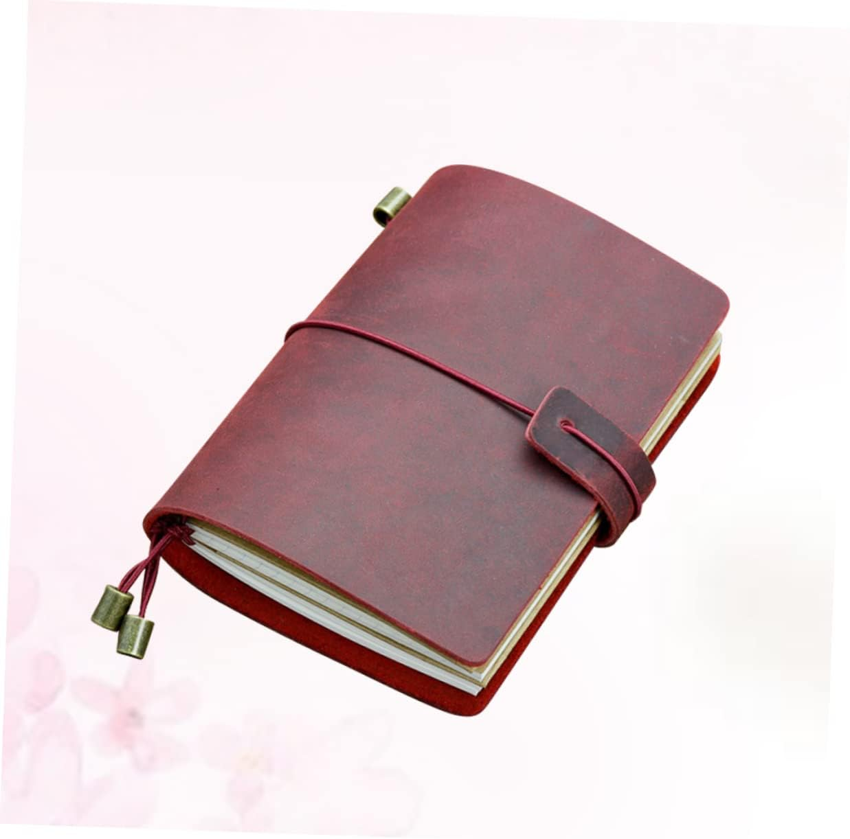 Operitacx Leather Notebook Passport Size 5.31X4.13In Travel Journal Diary Notepad with Lined Grid and Blank Pages Vintage Cowhide Cover for Writing and Sketching - Picture 1 image number 4