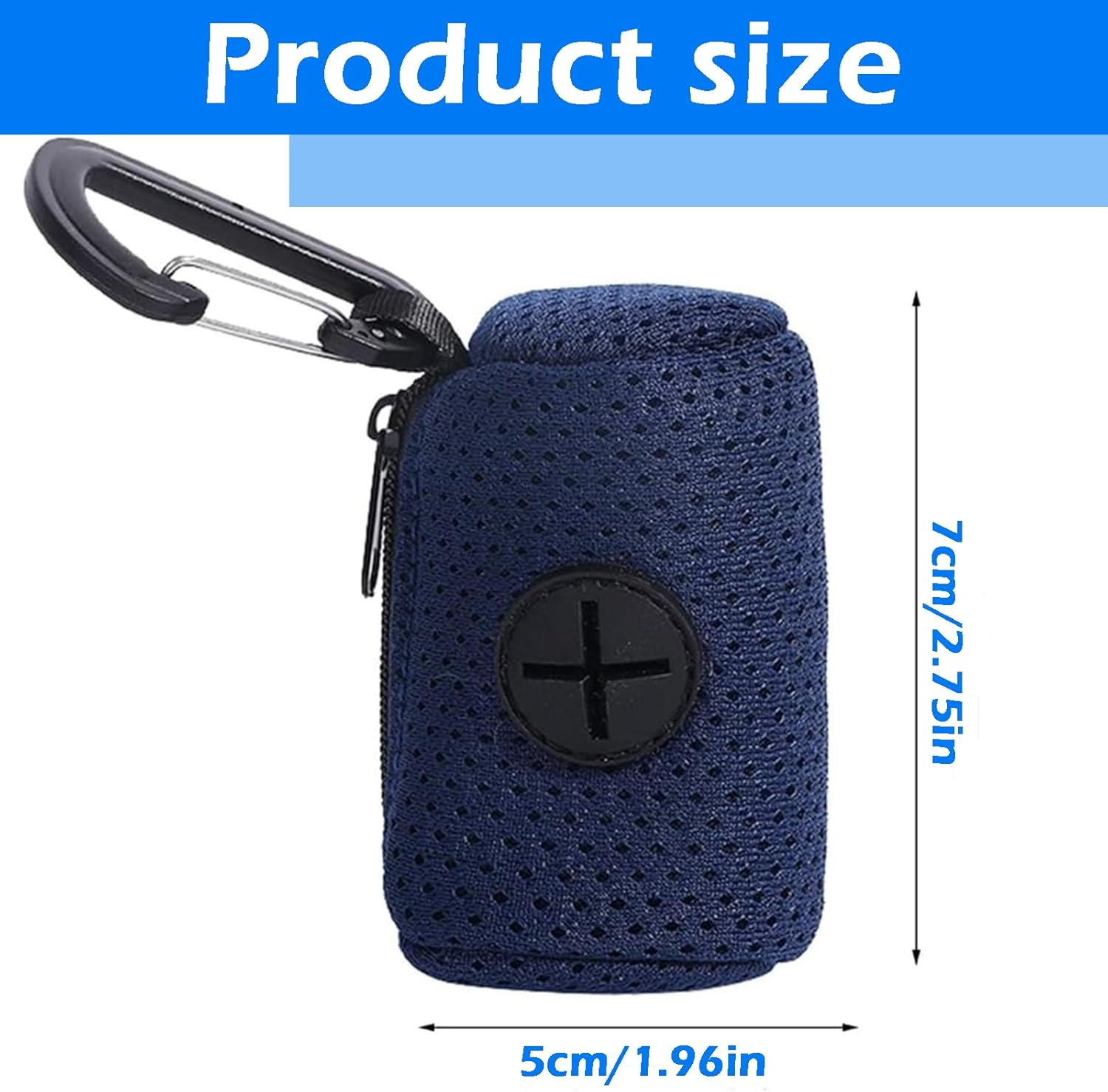 Zvorgath Dog Poop Bags Dispenser - Mesh Fabric Attachment Dog Waste Bag Holder with Zipper, Large Capacity Hangable Pet Supplies, Includes 15 Dog Poop Bags image number 1