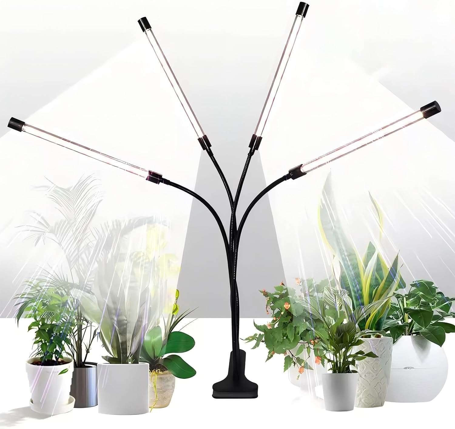 168 LED 6500K Full Spectrum Grow Light with Adjustable Clip - Energy Efficient Plant Growing Lamp for Indoor Plants, Herbs & Succulents(With AU Adapter) (4 Lamps) image number 3