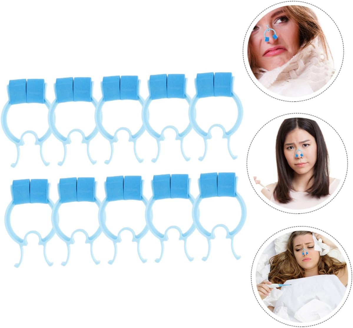 COOLHIYA 16Pcs Nose Clips for Lung Breathing Training Nasal Stopper Clips for Improved Breathing Nose Strips for Breathing Comfortable and Nose Clips image number 4
