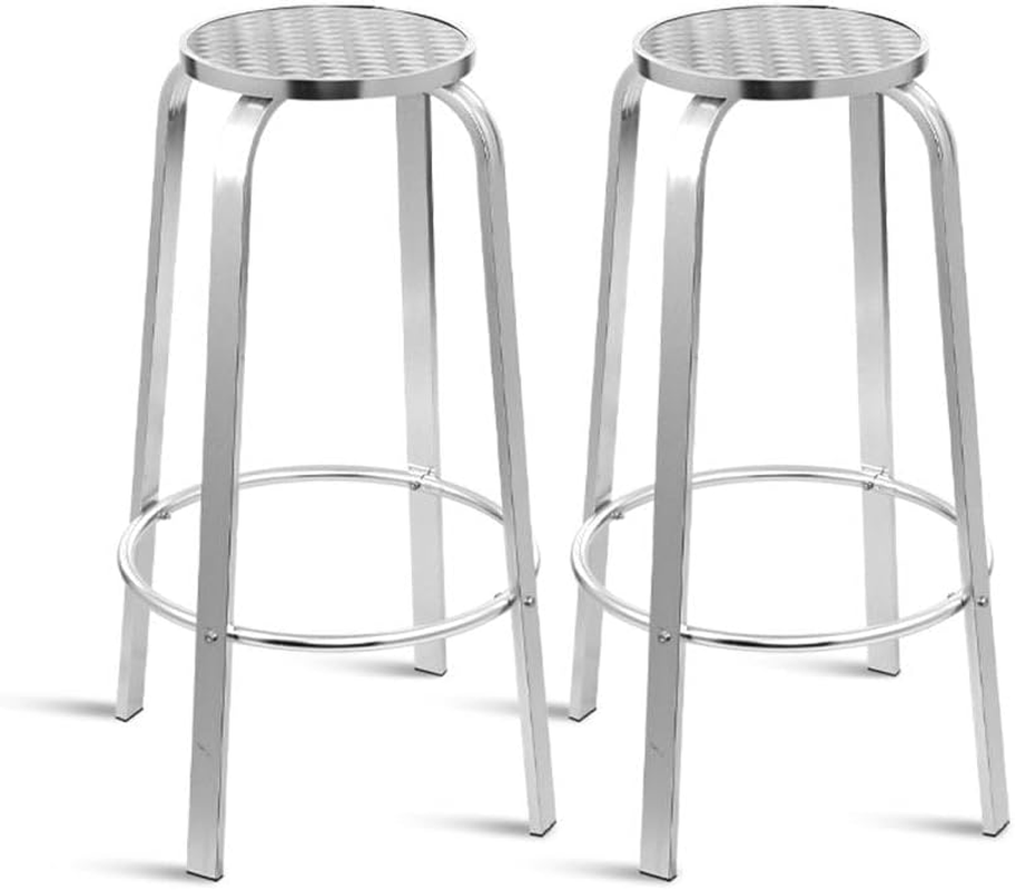 Gardeon Outdoor Bar Stools Patio Furniture Indoor Bistro Kitchen Aluminum X2 image number 4