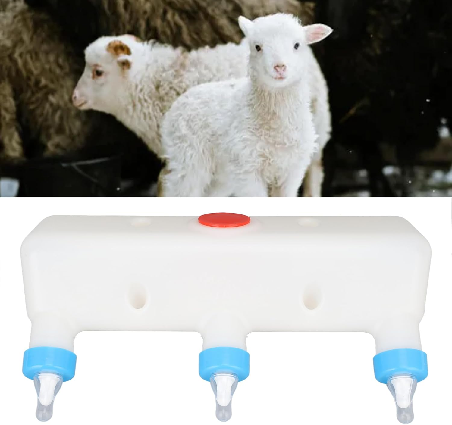 3 Pacifier Small Animal Milk Feeder, Piglet Puppy Baby Lamp Goat Milk Feeder, Calf Feeding Bottle, Animal Nursing Machine, Puppyfeeder for Multiple Puppies image number 1